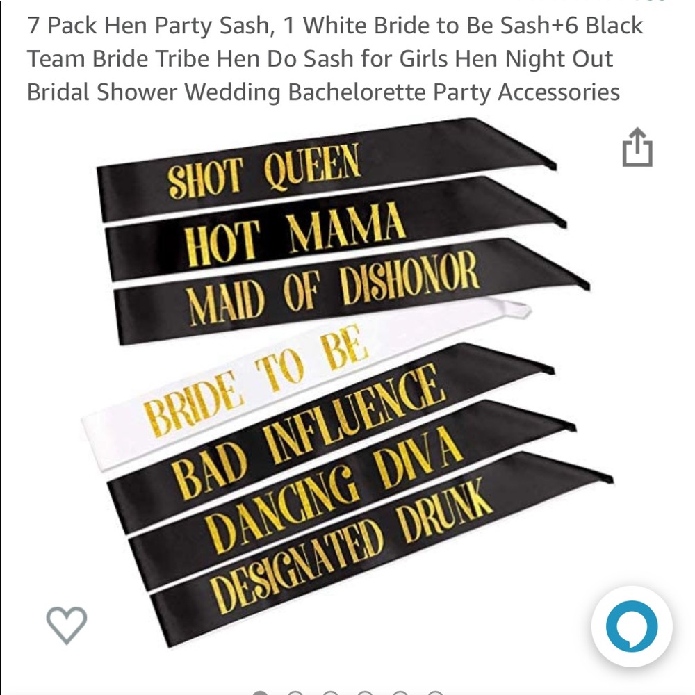 Bachelorette sashes!